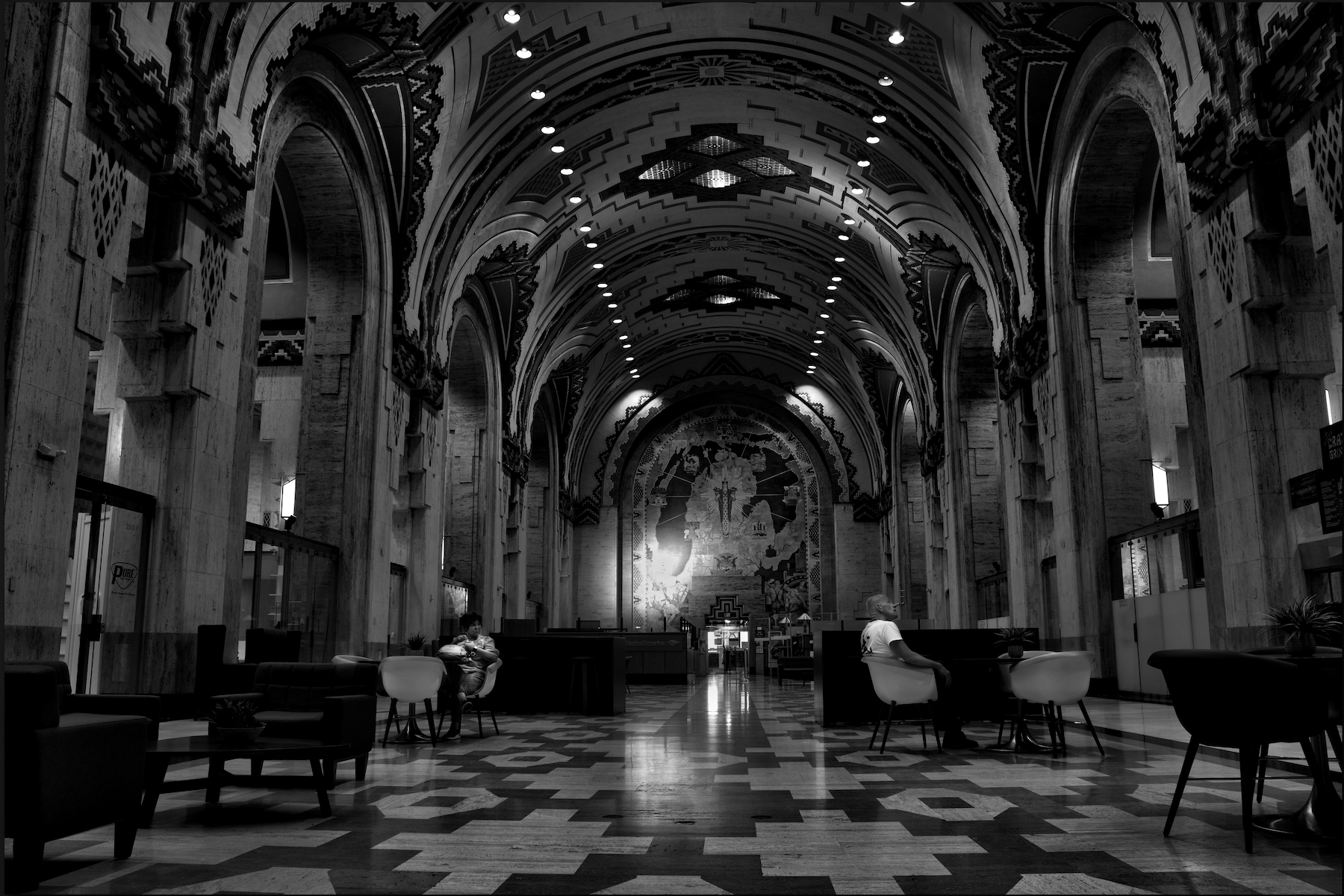 Inside the famous guardian building foyer in Detroit, Michigan.